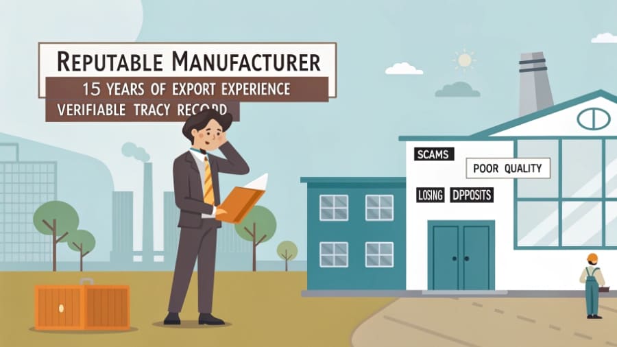 A handshake between a client and a factory manager in a modern manufacturing facility